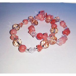 Coral Stretch Bracelets lot set of 2